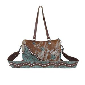 Myra Bag-Turquoise Star Cowhide Leather Bag